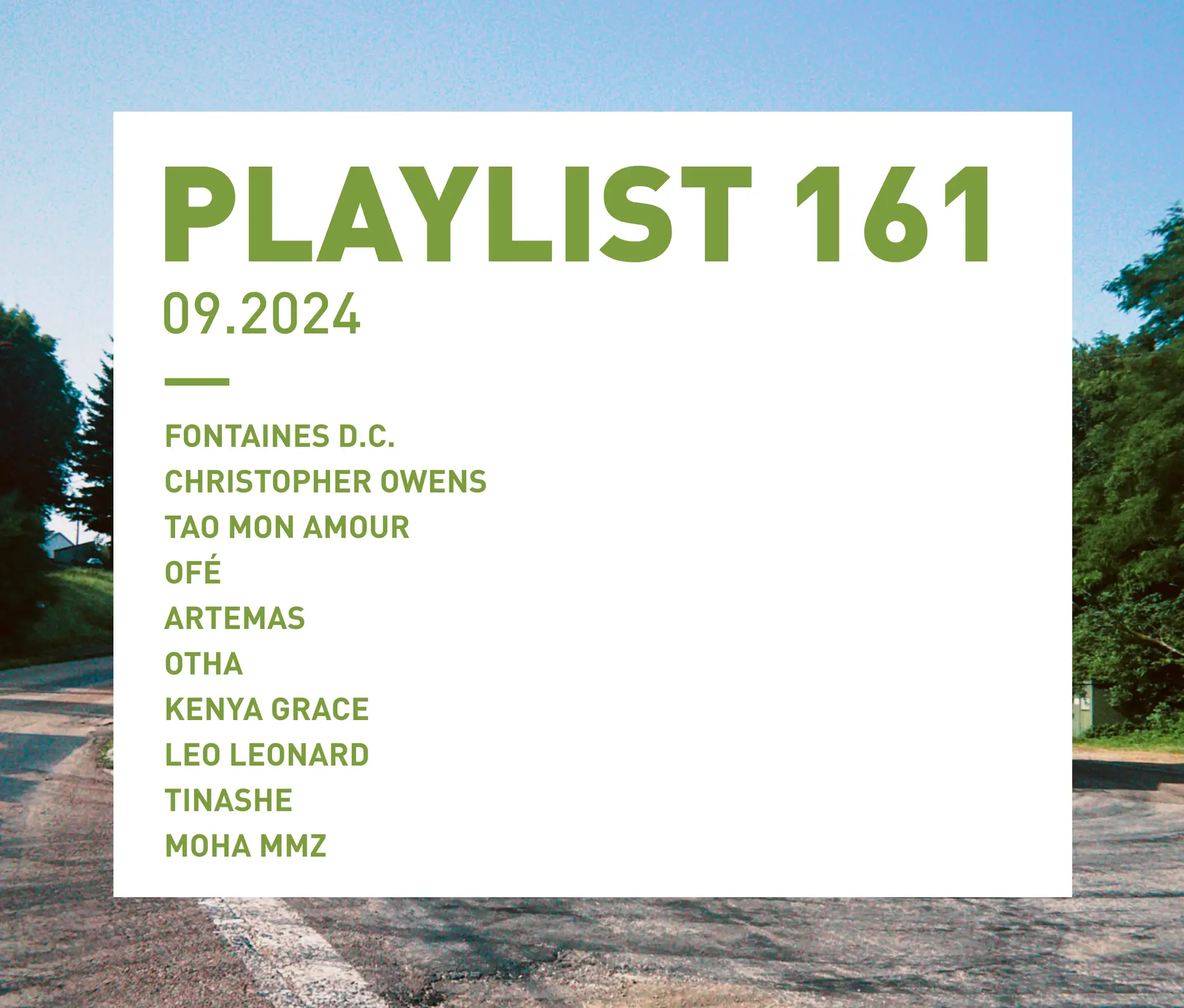 Playlist 161 : Fontaines D.C., Christopher Owens, Tao Mon Amour, Kenya Grace, etc.